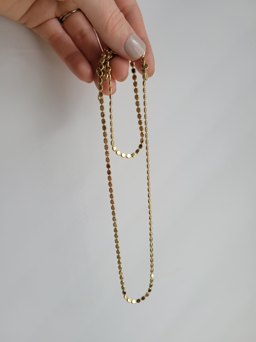 J Crew Gold Dot Chain Set Necklace & Bracelet - Picture 3 of 9